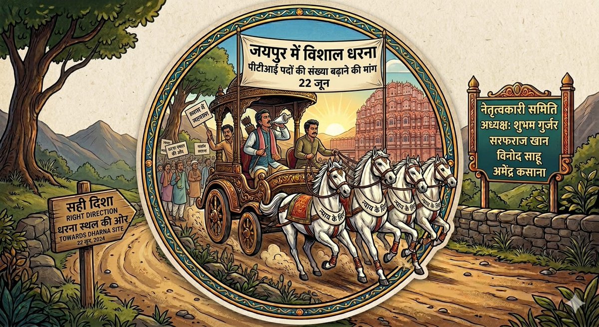 DharmPal9521's tweet photo. #PTI_भर्ती_में_पद_बढ़ाओ  की माँग को लेकर हनुमानगढ़ जिला कलेक्टर ऑफिस में बड़ा प्रदर्शन किया जाएगा इसलिए सभी भाई बहन पहुँचे 🔥✊
दिनाक: 18 जून समय 10 बजे 
स्थान📍लाल चौक हनुमानगढ़ जंक्शन 
@BhajanlalBjp 
@madandilawar 
#PTI_भर्ती_5000_पद_करो 
#PTI_भर्ती_पद_बढ़ाओ_2026 https://t.co/liQmAOcjAo