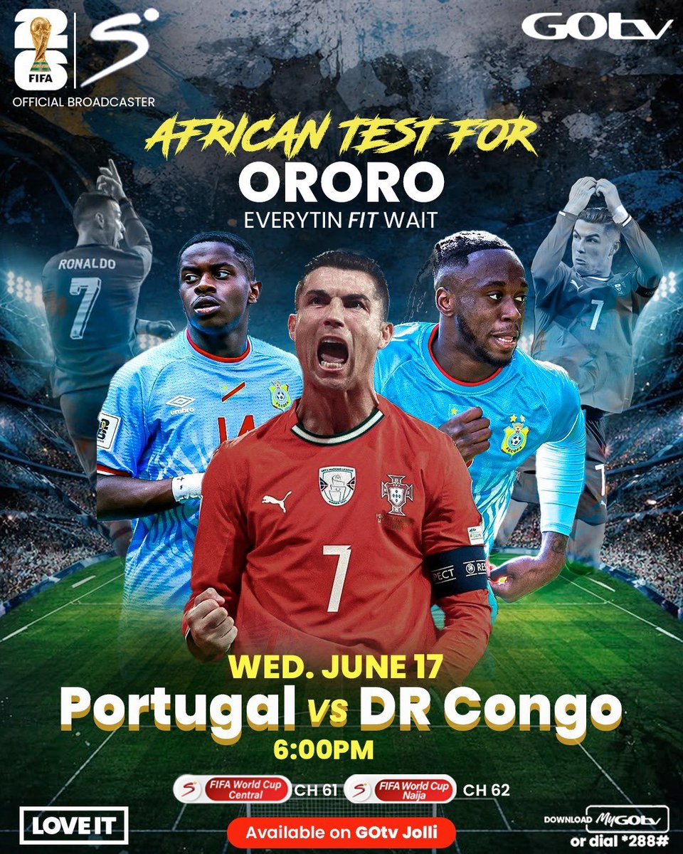 MorennkejiAde's tweet photo. Abeg, today no be for outing 😅

Portugal vs DR Congo by 6PM, England vs Croatia by 9PM, plus Ghana and more.

Reconnect your GOtv Jolli and enjoy the football feast ⚽

#EverythingCanWait #FootballOnGOtv https://t.co/VaDluH3EIF