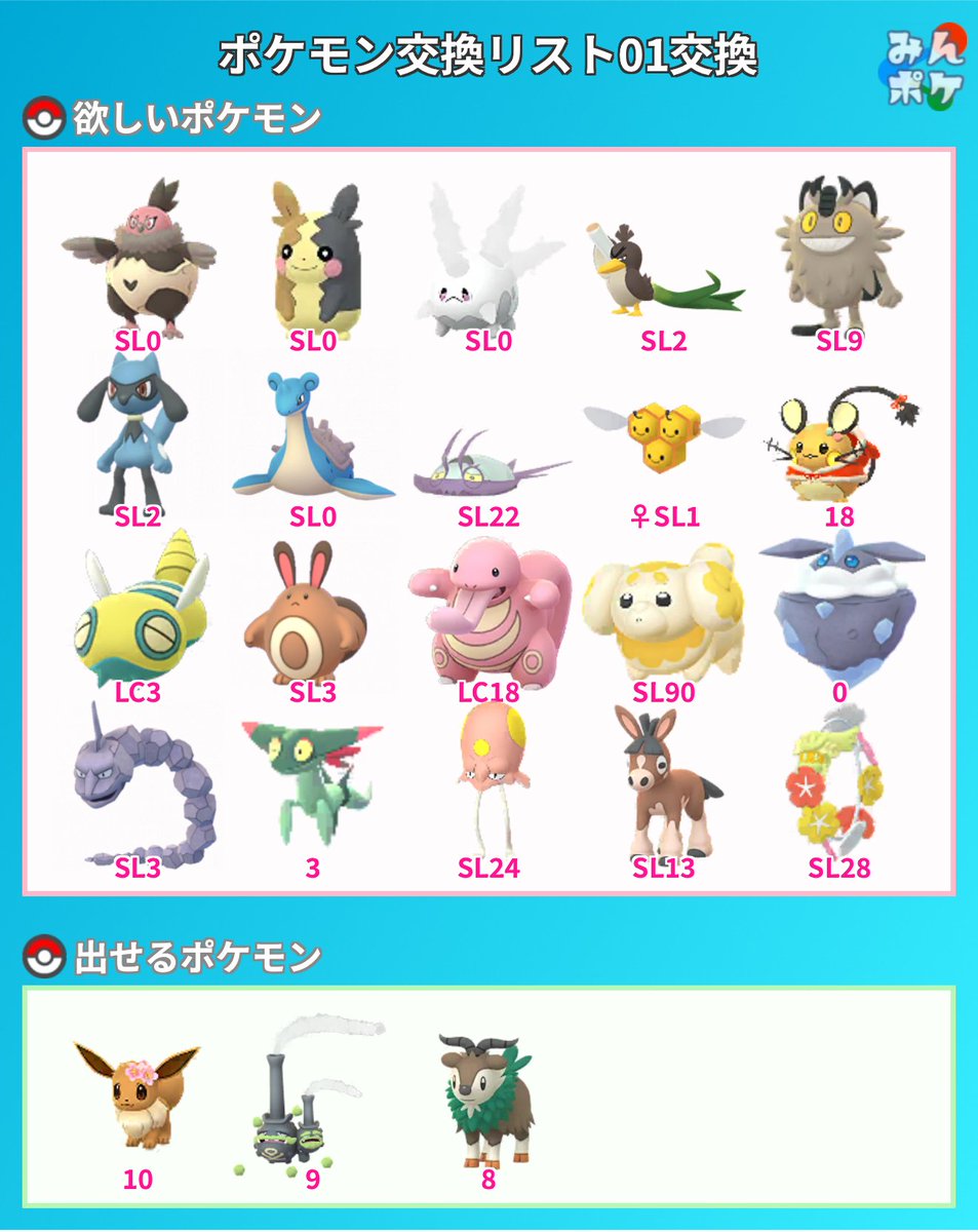 mitsuhide_44's tweet photo. 6月18日 13:30~16:30
交換できる方いましたらよろしくお願いします。
モンボ優先、なるべく数まとまると助かります。

場所:市ヶ谷駅、秋葉原電気街口、新宿ポケモン広場ほか

異種もご提案ください。
ご連絡お待ちしております🙇‍♂️

#ポケモンGO
#ポケモンGO交換
#ポケモンGO交換募集 https://t.co/Fqjiuwm5kr