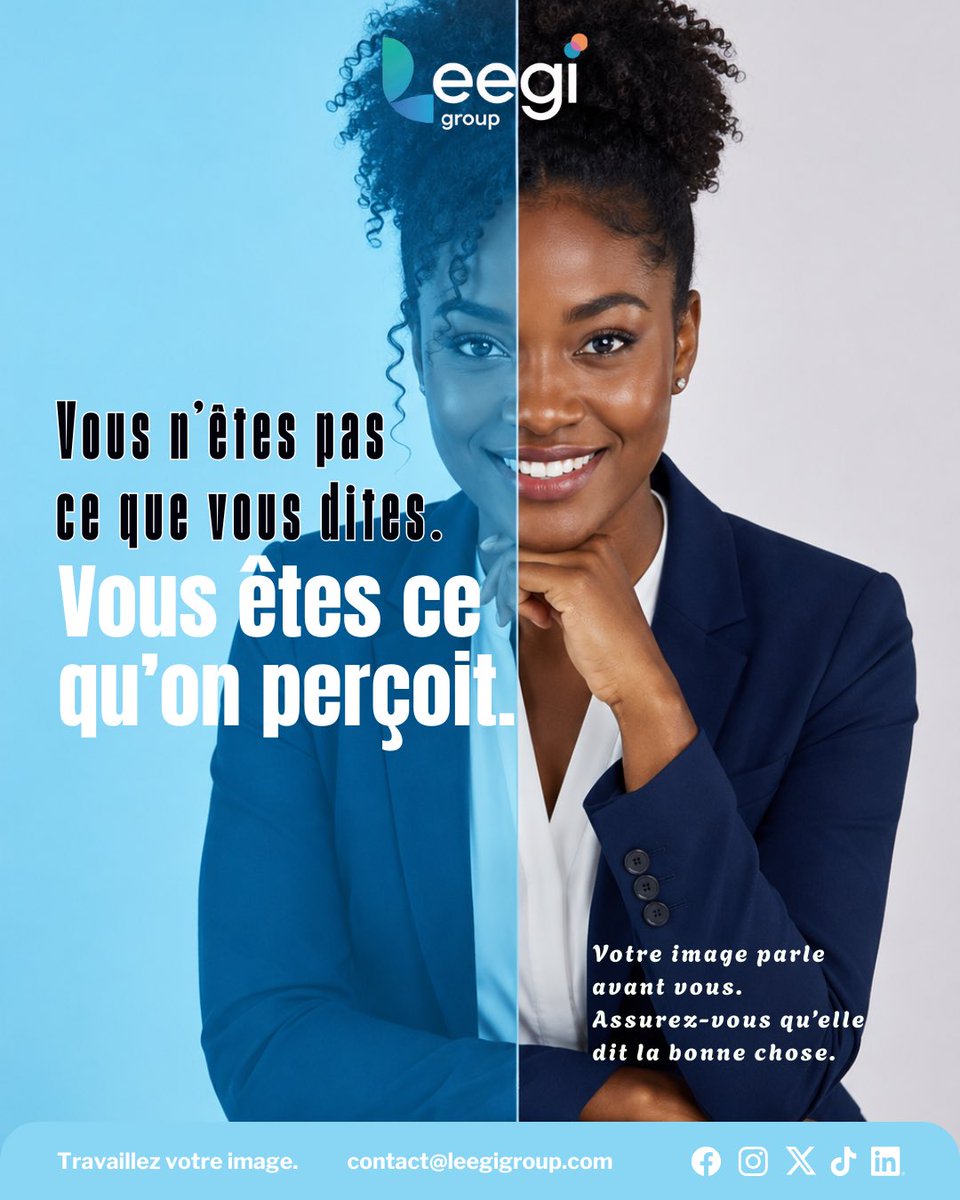 Leegigroup's tweet photo. Votre image parle avant vous.
Ce que les gens perçoivent de votre marque influence leurs décisions bien avant votre premier argument.
Construisez une image cohérente, crédible et mémorable.
#Branding #Business #Communication #LEEGIGroup https://t.co/fplv6UR6Rf