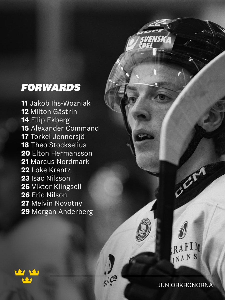 Trekronorse's tweet photo. Truppsläpp Juniorkronorna 🔥
 Juniorkronorna laddar för World Junior Summer Showcase i Windsor Kanada 20 juli–2 augusti. 

Läs mer: https://t.co/okf7vccBpQ https://t.co/oJq9gNnAAN