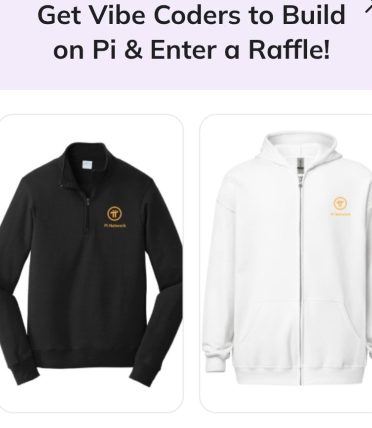 bat466309's tweet photo. Plus, you get a shot at winning official Pi Network merch — Black Quarter-Zip Pullover &amp; White Zip Hoodie! I just entered the raffle. You should too! #PiNetwork #VibeCoders #PiEcosystem https://t.co/yfWvQySAhr