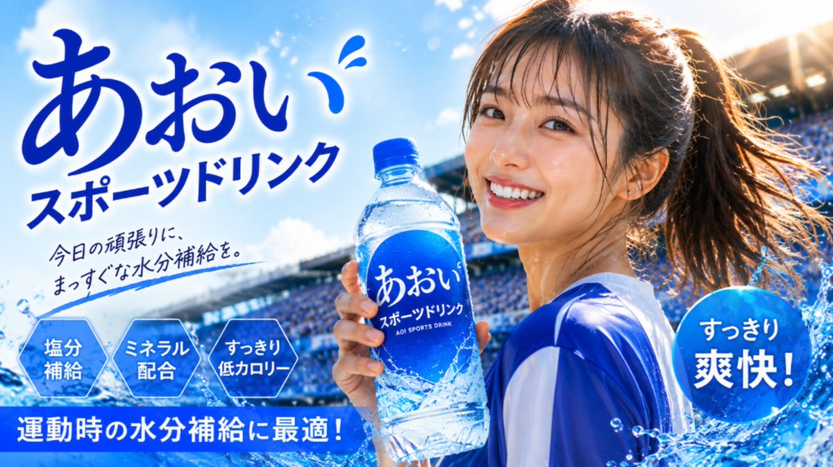 Japanese Sports Drink Ad Poster