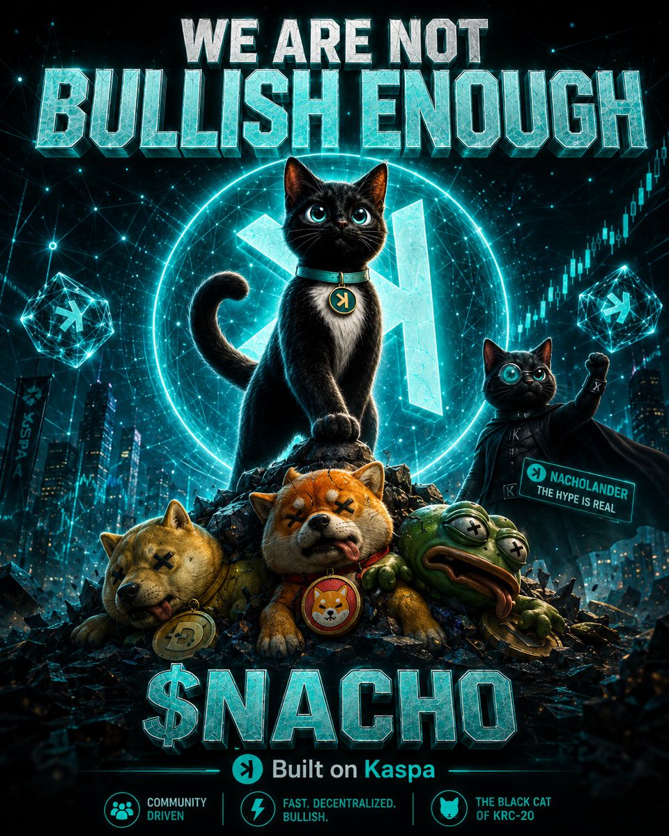 NACHOLANDE88784's tweet photo. 🚨⚡🐱 WE ARE NOT BULLISH ENOUGH!! 📈🔥

👑 $NACHO on top
💀 Other memes underneath
⚡ $KAS strength behind it
🐋 Smart money accumulating

🚀 @NACHOLANDE88784 knows the send is coming

Not hype.
Not luck.
Just positioning.

@NachotheKat https://t.co/jKjE9FkDy0