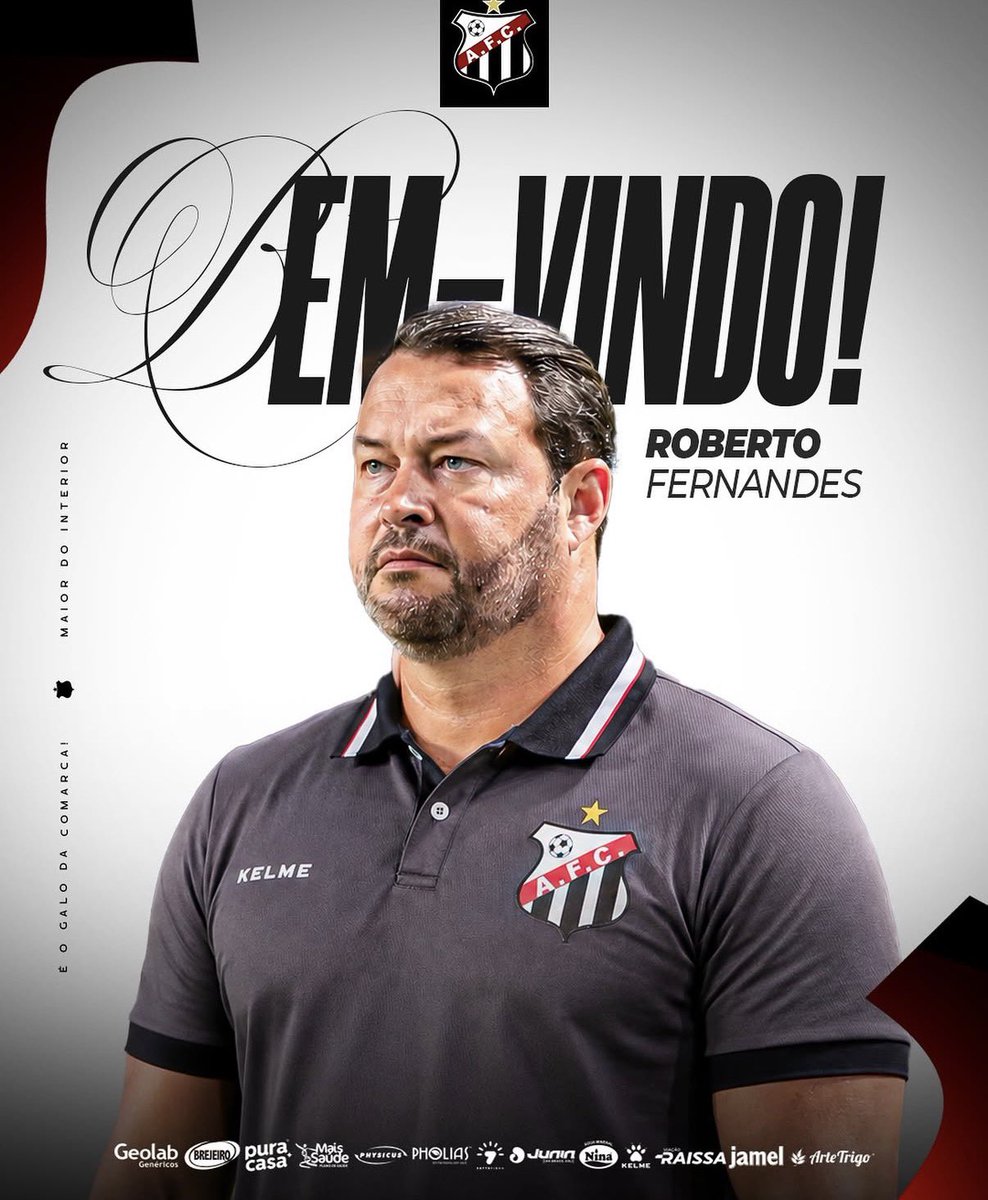 BrennoBeretta's tweet photo. Roberto Fernandes é o novo técnico do Anápolis! Objetivo é livrar o time do rebaixamento na Série C. #MercadoDaBola https://t.co/WTorVjwZvr