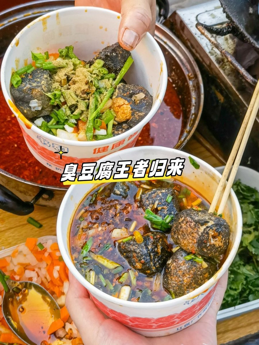 Makepi9's tweet photo. Late-night snack rush = best time for crispy stinky tofu from the street cart  Warm, savory, totally worth the wait!， https://t.co/aTIrYD6EgI