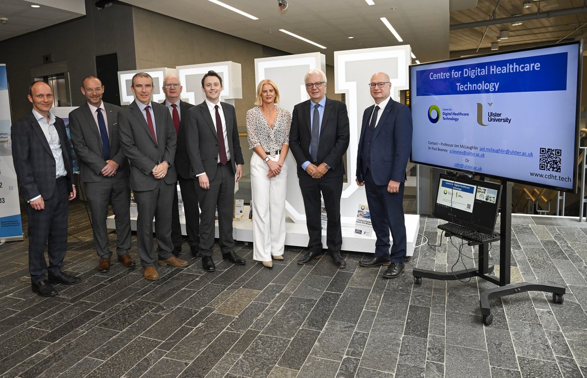 Minister Matthew Patrick meets the Ulster University team behind the Centre for Digital Healthcare Technology.