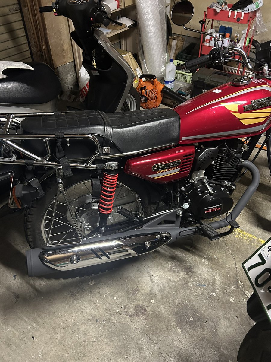 125RGSX's tweet photo. ボーナス出るらしいからCG125のサス買っちった！ https://t.co/nmp762BcSS