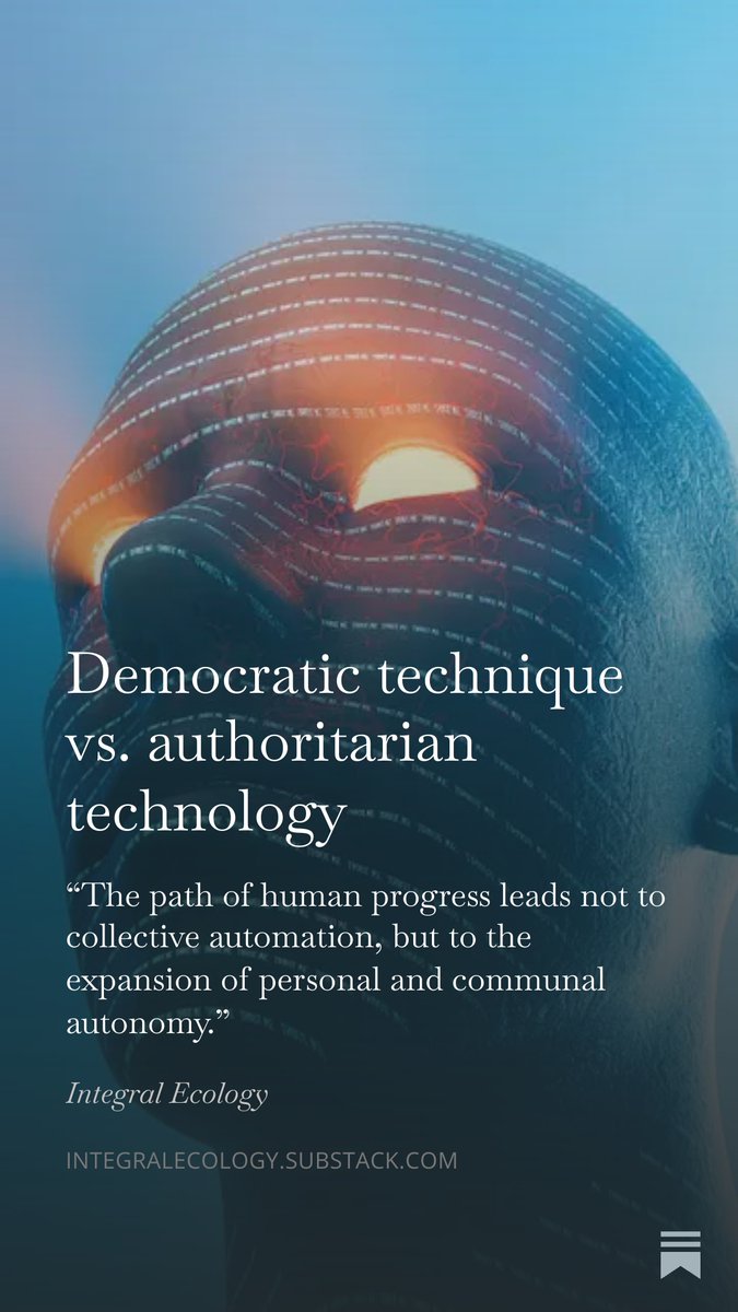 IfganzOekologie's tweet photo. Eine demokratische Technik vs. autoritäre Technik

Lewis Mumford zu Fragen, die im KI-Zeitalter neu aktuell werden

#MagnificaHumanitas von @Pontifex 

https://t.co/zKZ3bdHlMS https://t.co/nBk2gzuALA