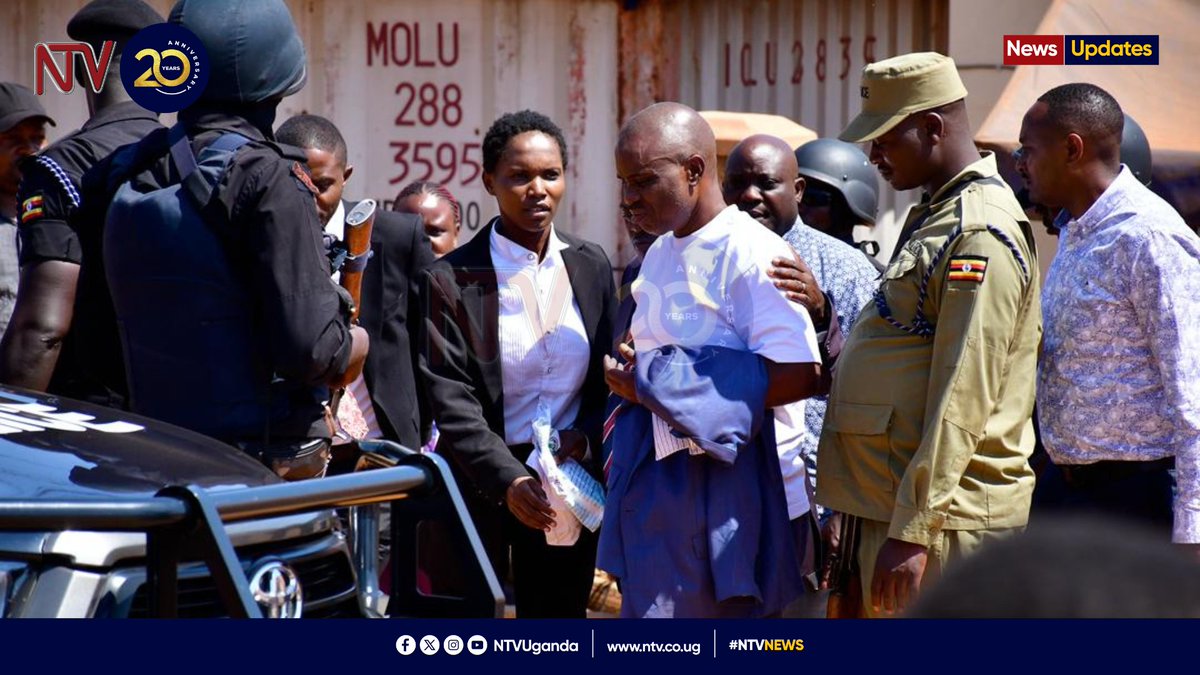 ntvuganda's tweet photo. UPDATE: Former Kampala Lord Mayor @EriasLukwago_  is now being transferred from Kira Division Police Station to court amid heightened security. #NTVNews

Further details of the proceedings are expected to be released shortly.

📸 Abubaker Lubowa https://t.co/v0qCj6G5PI