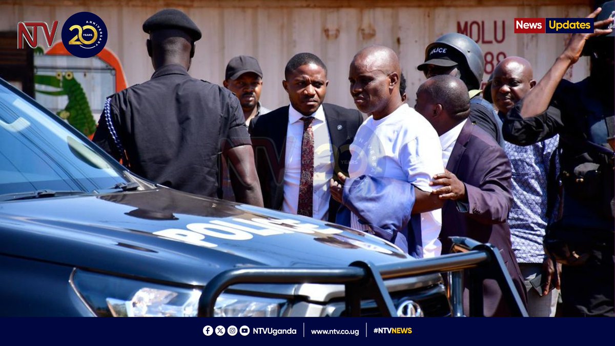 ntvuganda's tweet photo. UPDATE: Former Kampala Lord Mayor @EriasLukwago_  is now being transferred from Kira Division Police Station to court amid heightened security. #NTVNews

Further details of the proceedings are expected to be released shortly.

📸 Abubaker Lubowa https://t.co/v0qCj6G5PI