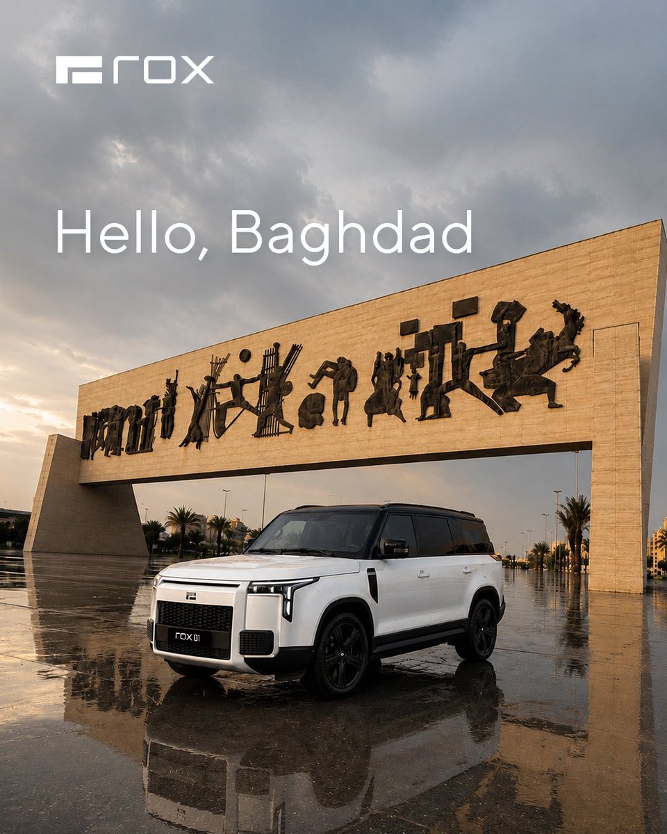 ROXMotor's tweet photo. From Baghdad's vibrant streets to the timeless spirit of Erbil, every destination tells a story.
ROX 01, ready for every chapter ahead.
#ROX #ROX01 #Iraq #LuxuryAllTerrain https://t.co/NsOnzFh5hN
