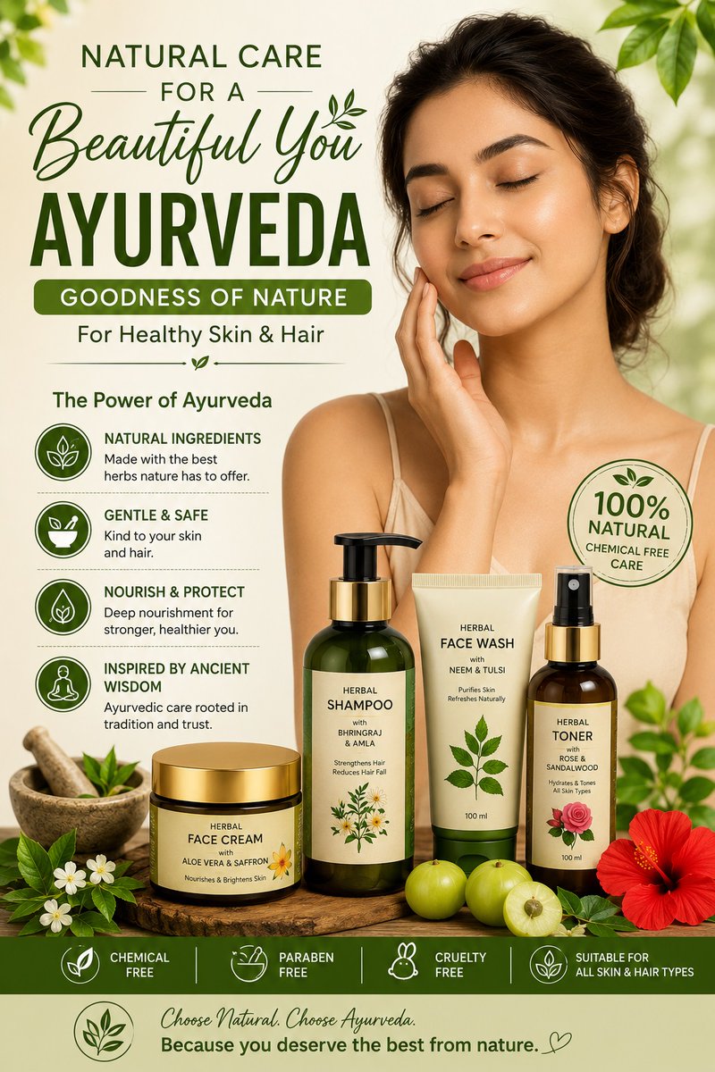 Shopkhoj1's tweet photo. 🌿 Glow Naturally with the Power of Ayurveda! ✨
👉 Read more &amp; explore: https://t.co/f94Vi7MY97
#Ayurveda #NaturalBeauty #HerbalSkincare #AyurvedicCare #OrganicBeauty #HealthySkin #HealthyHair #SelfCare #ShopKhoj #GlowNaturally See less https://t.co/GeqjSZACVx