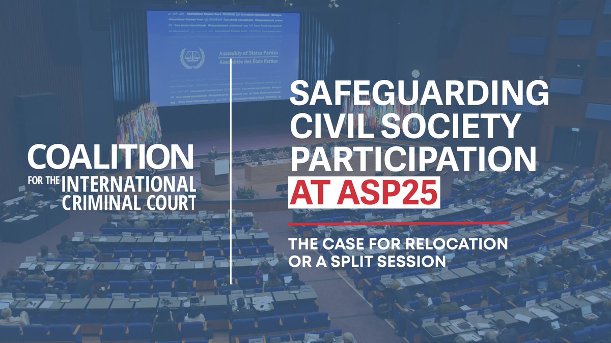 ngos4justice's tweet photo. 🔴 No decisions about justice without those seeking it.
U.S. visa bans, sanctions & other measures risk excluding survivors & #NGOVoices from #ASP25 in NY.
We call on States Parties to move ASP25 to The Hague, or split the session between NY & The Hague
https://t.co/0oFCIR7NzC https://t.co/5GusgUy3Hn