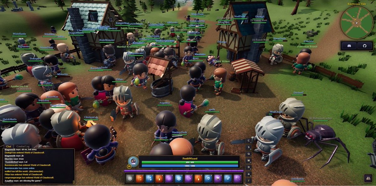 0xBedouin's tweet photo. Nothing comes close to $WOC at this point

The characters / graphics alone are memes

Being entirely created from AI yet its better than most MMO’s 

It’s literally mogging games like a meme, I can see them making a SouthPark episode with Erik Cartmen playing WoC 😂 

@WoClaudecraft has confirmed the token will have utility for P2E integration and confirmed the CA

There’s something about a full mapped 3D game experience that’s more wholesome than just a 2D pixelated “tabletop” 

You can run actual dungeons with frens, you can’t even do that in $kins

I can see this truly bridge the gap in web3 and onboard normies, new players are spawning daily already

It’s simple —the game is actually fun, go play ⚔️