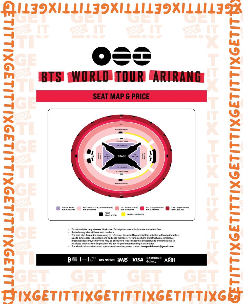 getittix's tweet photo. OPEN JASTIP/JASWAR BTS WORLD TOUR ARIRANG IN JAKARTA 💓

📢 BTS WORLD TOUR ARIRANG IN JAKARTA
📅 26, 27 &amp; 29 Desember 2026

✅️ Trusted &amp; Amanah
✅️ Fullpayment/dp
✅️ Data pribadi customer/tim

FULL SLOT!

#tiketkonser #btsarirangjakarta #jastiptiketkonser https://t.co/Us64pkgAbE