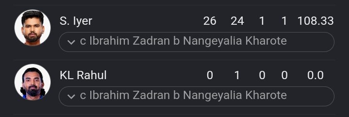 HarshitFlickss's tweet photo. This proves my point. 

Both shreyas iyyer and KL Rahul played on different position today than last and both failed to convert it. 🔥

It's ODI not T20s that anyone can score anywhere. 

Shreyas iyyer came with intent as it is no. 5 meanwhile KL came to hit from first ball. 

Both tried to change their approach suddenly and failed. 

This is not good for their own performances in future. 💔