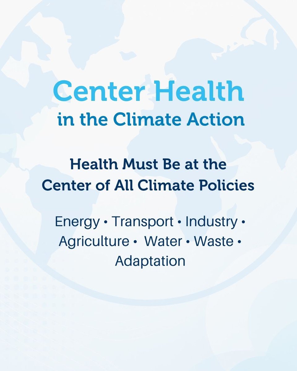 mbhatt66's tweet photo. Health Must Be at the Centre of Climate Action
Health should be a central priority guiding all climate policies, including:
• Energy
• Transport
• Industry
• Agriculture
• Water
• Waste
• Adaptation 
#CenterHealth #COP31 #ClimateAndHealth https://t.co/xtEpCZB1t8