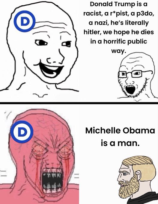Lextacy302's tweet photo. You people are weak minded and reprehensible in ever sense of the word. I wake up everyday thanking God I have discernment and common sense... Something that is clearly lacking in a big way within the Democratic party. 

The hypocrisy with you people is mind-blowing. 

Thanks for making me laugh... "Intelligent women". Oof. 😂😂😂