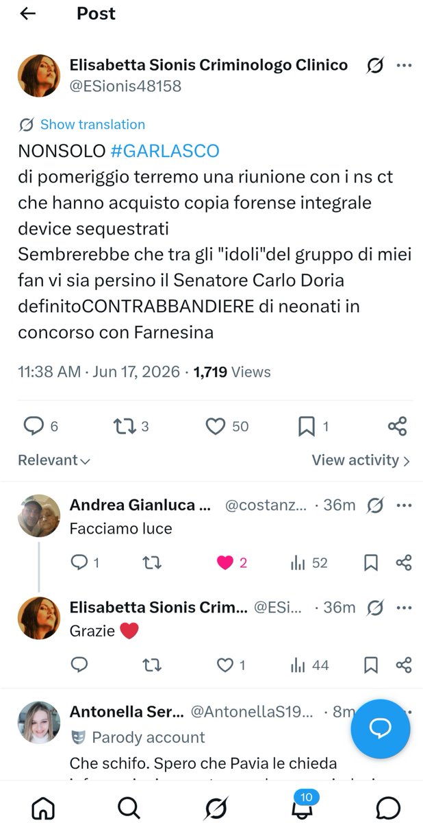 Elisabetta Sionis Criminologo Clinico tweet media