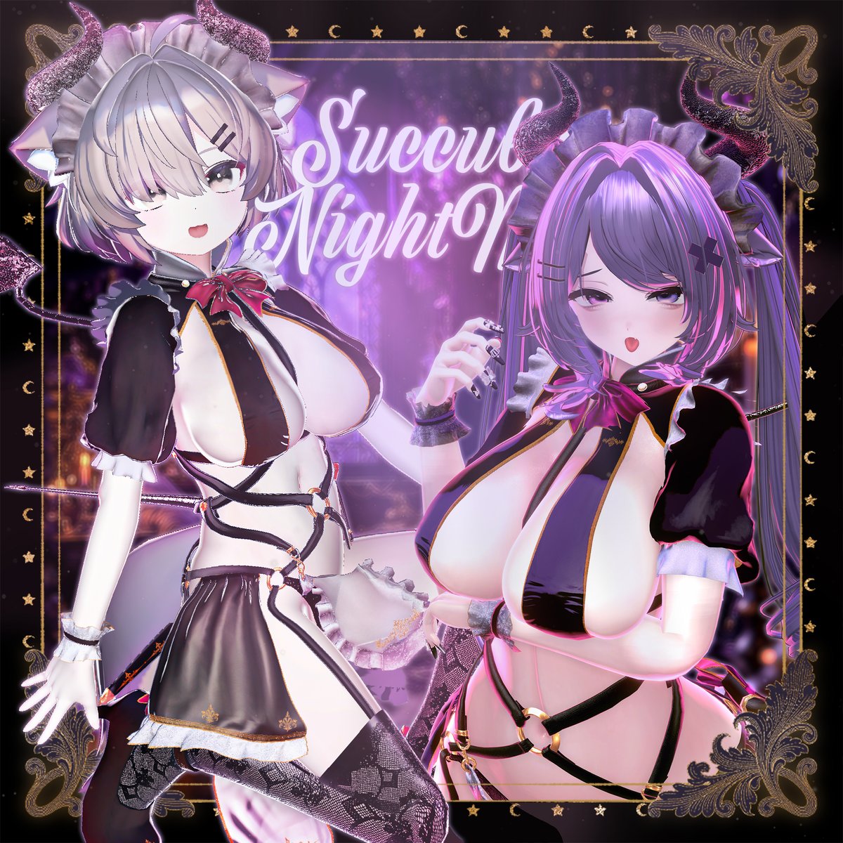 eclarna's tweet photo. ✧✦ VRC向けboothショップOpenのお知らせ✦✧

この度「Eclarna＜エクラーナ＞」
新規OpenSALEを実施します！boothページをご確認ください✨
https://t.co/QX6WIKHUVe

🎁プレゼント企画🎁
新作「SuccubusNightMaid」を抽選で5名様にプレゼント致します
参加条件：この投稿をリポスト+フォロー
抽選締切：6/19 23:00

📌当選者様にはDMにてBOOTHのギフトコードをお送り致します