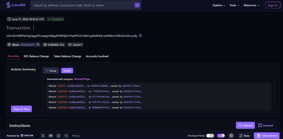 ENRG_Protocol's tweet photo. Two successful transactions already on-chain:
πΉ First mint: https://t.co/rOxtNdeHZp...
πΉ Latest mint: https://t.co/jUuo4YWt3d...
#Solana #Blockchain #ProofOfProduction https://t.co/nh9OkBMiqf