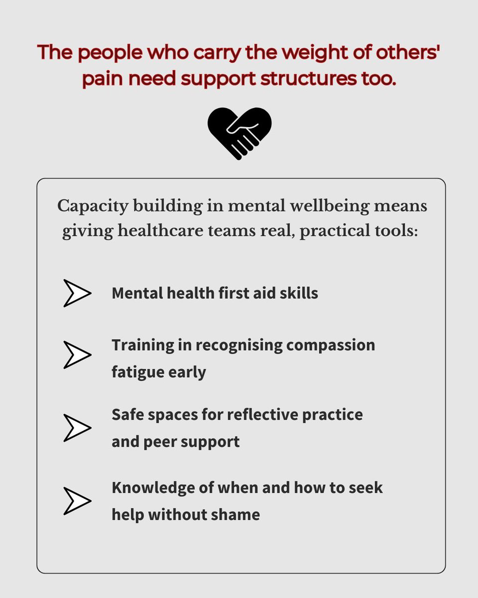 mheduNIMHANS's tweet photo. Capacity building in mental wellbeing supports the everyday workplace.

MHECON 2026 brings practical tools, peer support, and early recognition of burnout and compassion fatigue.

Join us on June 20 in Bengaluru.

#MHECON2026 #NIMHANS https://t.co/h3vxkWhFqX