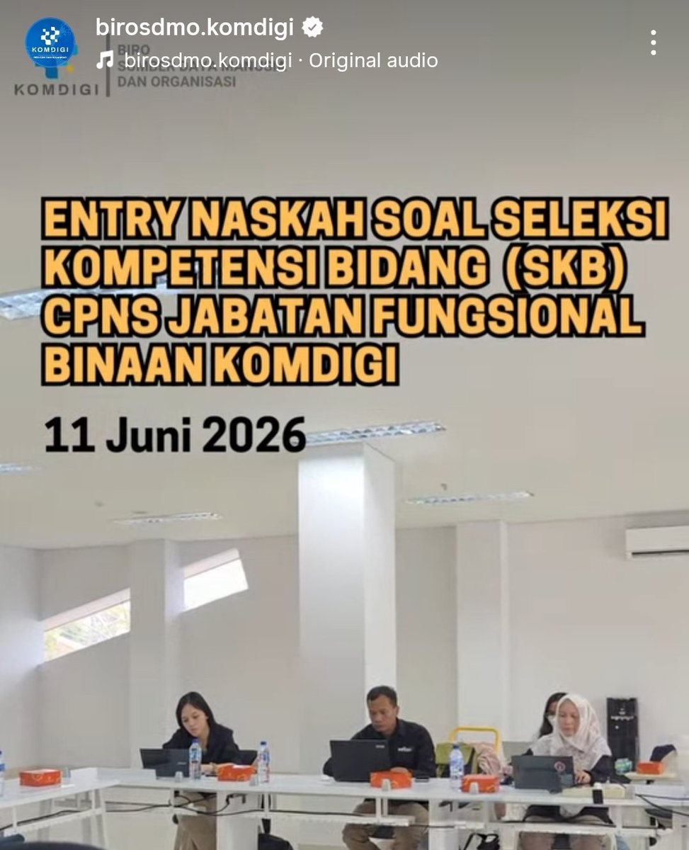 kanalcasn's tweet photo. SOAL SKB CPNS KOMDIGI SUDAH DIINPUT‼️

CPNS 2026 semakin terang (?). Bakal dilaksanakannya pengadaan ASN 2026 (?)

Siap-siap lagi. Semoga beneran dibuja tahun ini ya 😊

Amunisi buat CPNS di 👉 https://t.co/R0Aw0YvdLa https://t.co/F9na9nicse