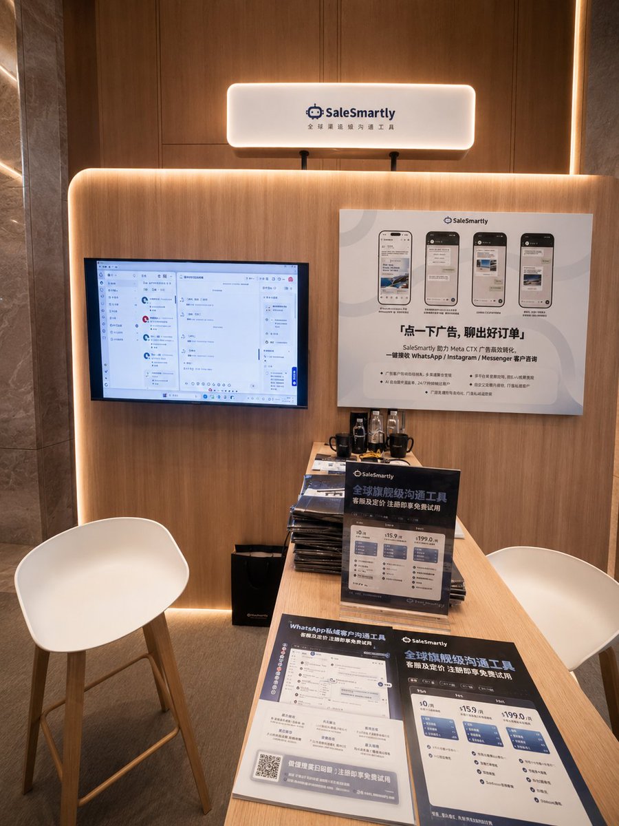 SaleSmartly's tweet photo. 📍Meta Conversations 深圳 2026

SaleSmartly 作为 Meta 官方合作伙伴受邀参会，与众多出海企业和行业伙伴共同探讨 AI、商务消息与客户增长的新趋势。

很高兴在现场交流学习，也期待将更多前沿实践带给全球客户。🚀

#MetaConversations #SaleSmartly #WhatsAppBusiness #AI #BusinessMessaging https://t.co/i3r6i7Tcxq