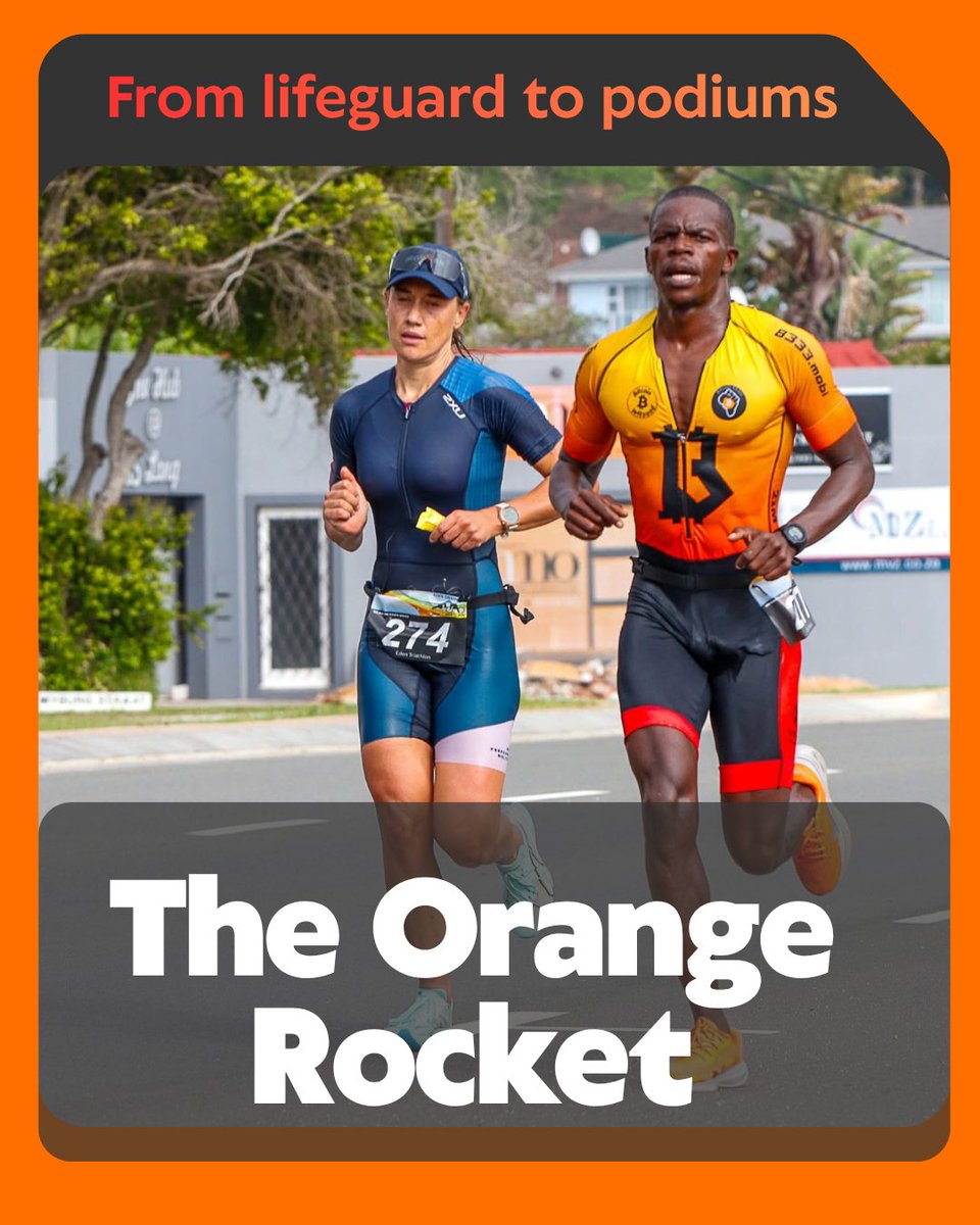 OrangeRocketBTC's tweet photo. From lifeguard to podium. Salary paid 100% in Bitcoin. This is The Orange Rocket. 🟠Sat down for a long talk about the course, the comeback, and the chain. Clips dropping over the next few weeks.@BitcoinEkasi #OrangeRocket #BitcoinEkasi #Triathlon #ProofOfWork https://t.co/FULjoKC86c