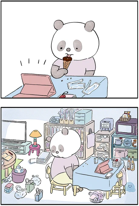散らかったままでも暮らしていけるけど、片付けるとやっぱりすっきりする① 