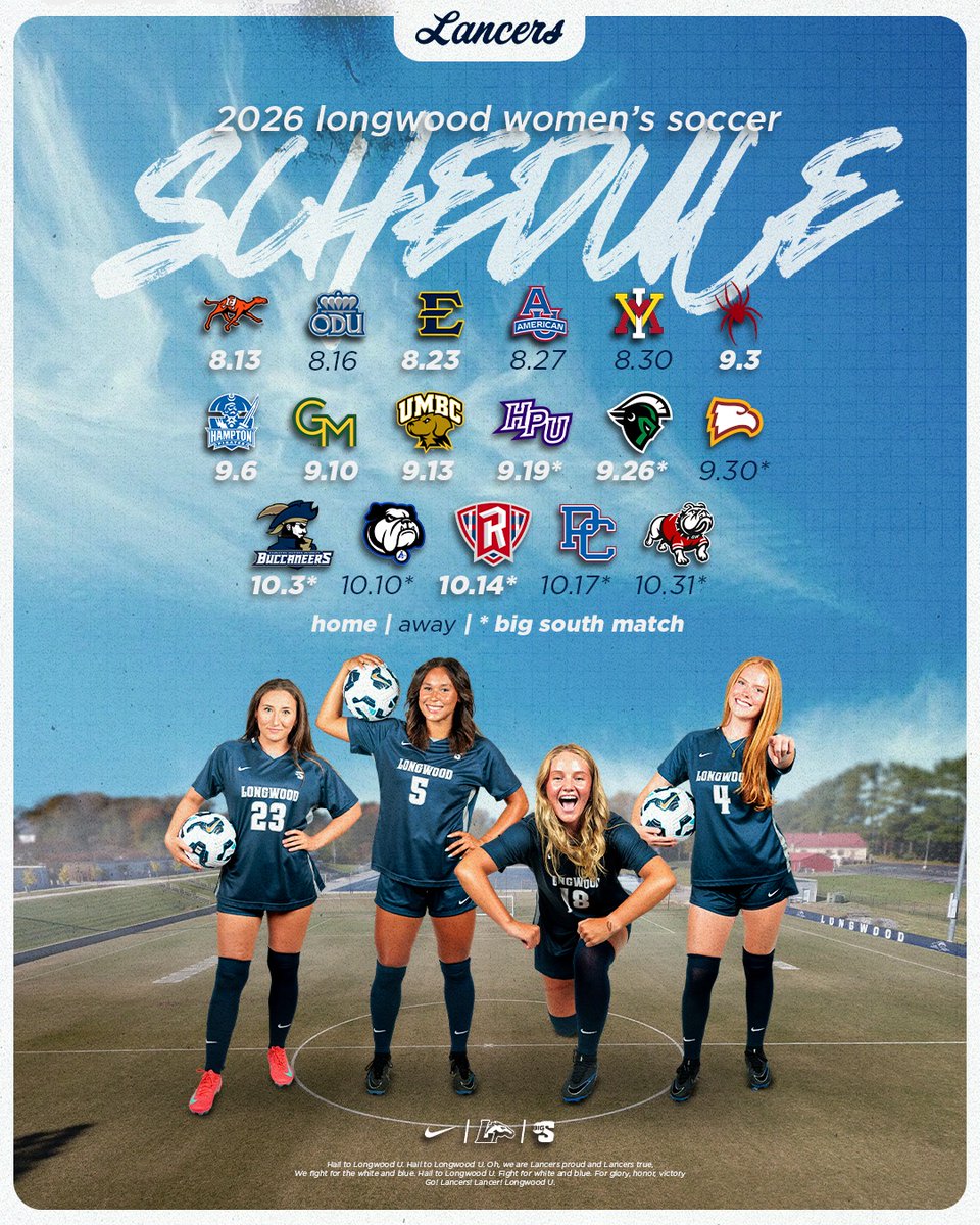 Longwood_WOSO's tweet photo. Mark your 🗓️ because every match matters.

📰 https://t.co/EUL8hvNxyz

#GoWood https://t.co/DnM64hLyxD