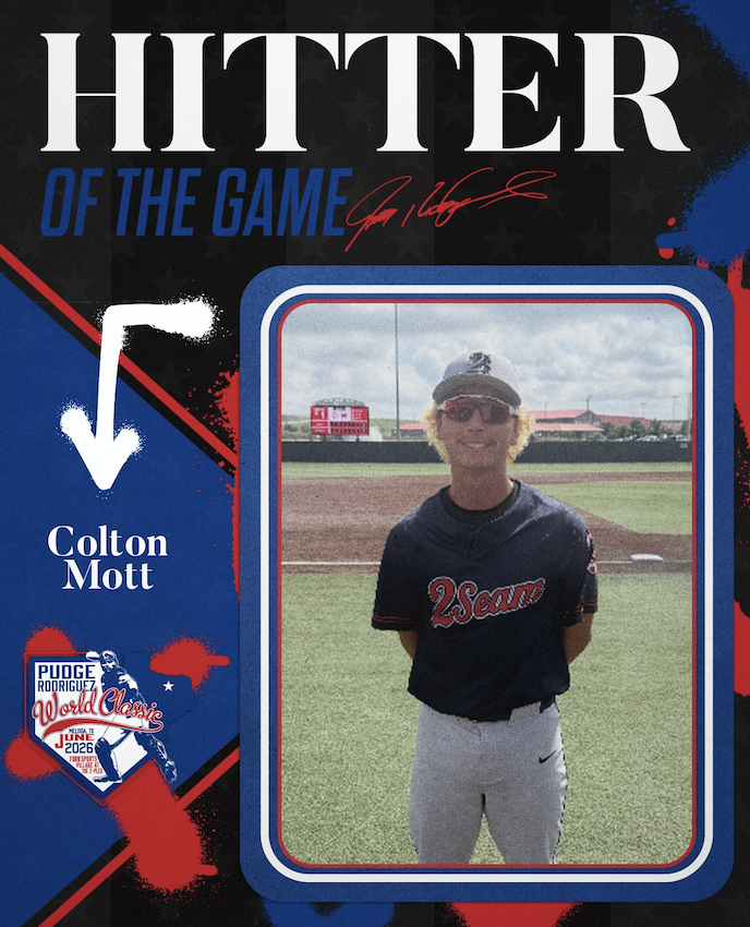 FiveToolTexas's tweet photo. #PudgeWC F: @2SeamBSBClub Navy 9, Wow Factor Texas 16U Black 1
PoG: @AngelTa82223938  5IP, 7K, R, H | 1-3 3RBI
Hitter: @colt27tx  2-3 HR, 3RBI, R 
Notable: @Gunnerbaseball  2-2 3B, 3RBI, BB, R https://t.co/3OGAaKs2P6