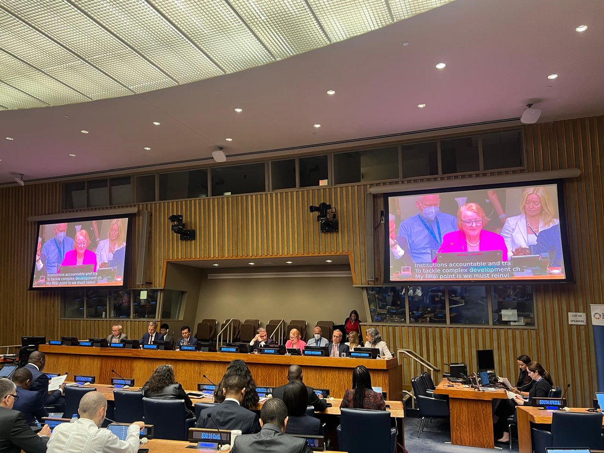 JanMBeagle's tweet photo. At the opening of the #SDG16Conference, I highlighted that, at a time of expanding priorities and shrinking resources, we need to make a stronger case for keeping the rule of law high on national and global agendas, and for investment in #SDG16 as a driver of resilience, stability, and sustainable development.

Read my statement:  https://t.co/x85ZnmfhNm

@IDLO @ItalyUN_NY @ItalyMFA @UNDESA @AminaJMohammed @edmondocirielli @UN_PGA @UNECOSOC @alexanderdecroo @UNDP