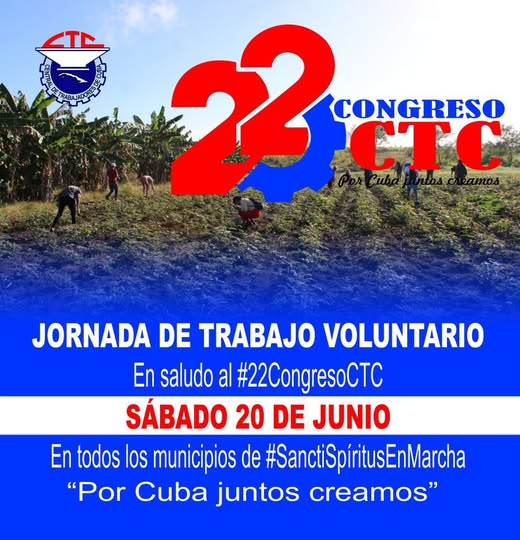 DeivyPrezMartn1's tweet photo. Dedicada a la producción de alimentos y a la higienización y en saludo al #22CongresoCTC
#PorCubaJuntosCreamos
#SanctiSpíritusEnMarcha 
PARTICIPA! https://t.co/tuCEeKYYOq