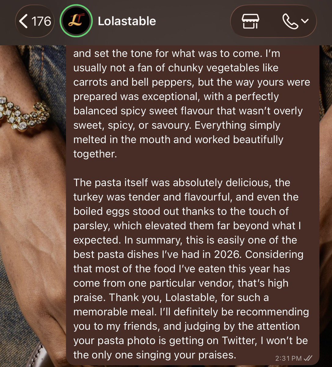 greyischaos's tweet photo. The food B3B my review B3B her response https://t.co/q3m8GAdZ6i