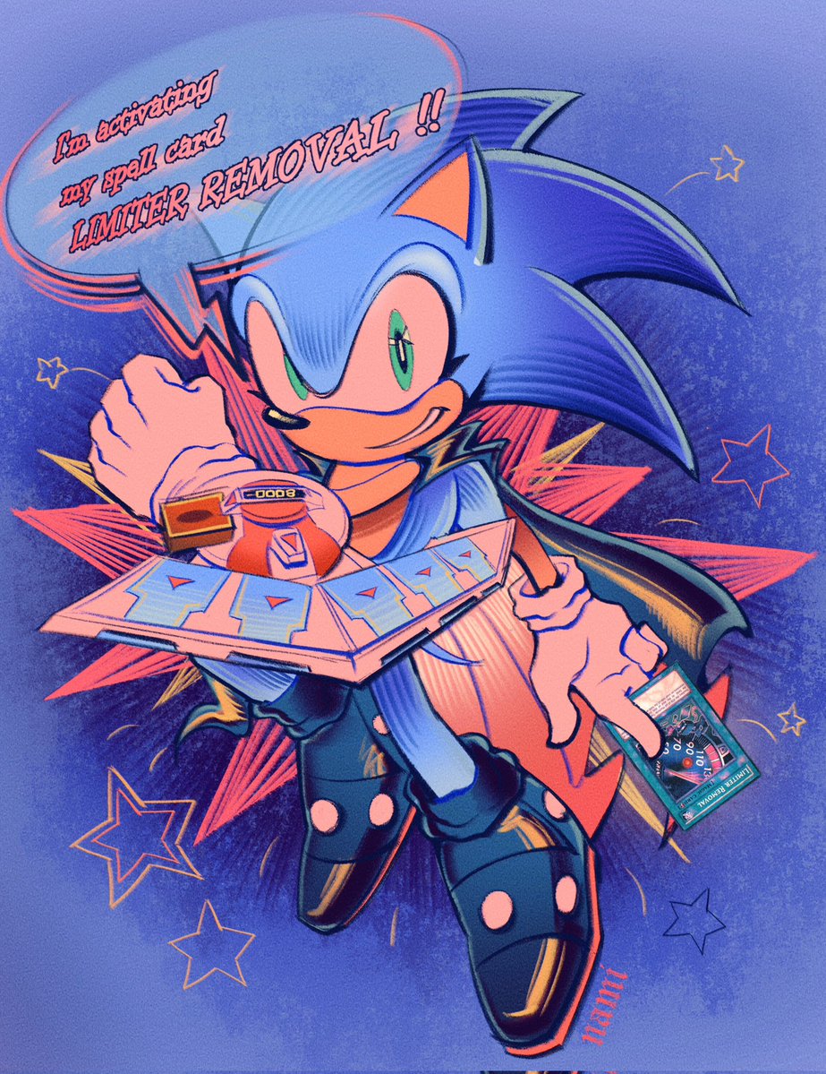 durandal_ygo's tweet photo. Wanted to repost this Sonic x Yu-Gi-Oh crossover I made last year since the topic seems to be trending again!! So enjoy!!

#yugioh #sonicthehegdehog #遊戯王 https://t.co/rj02R1dokR