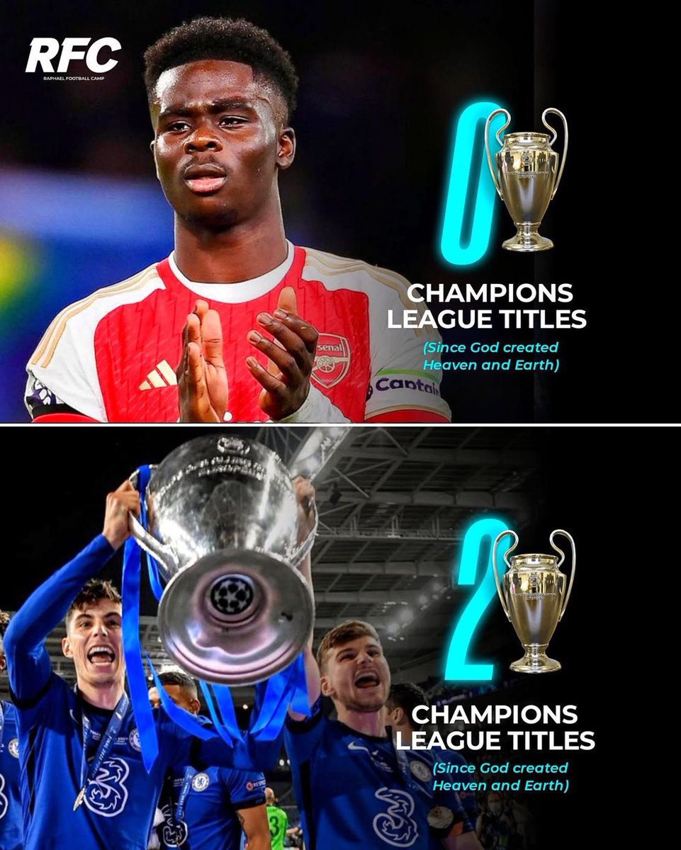 Elizabethk8j's tweet photo. Arsenal fans treat Champions League trophies like WiFi in the village  everyone talks about it, nobody has seen it. 😂🏆 https://t.co/EGdLUslRBL