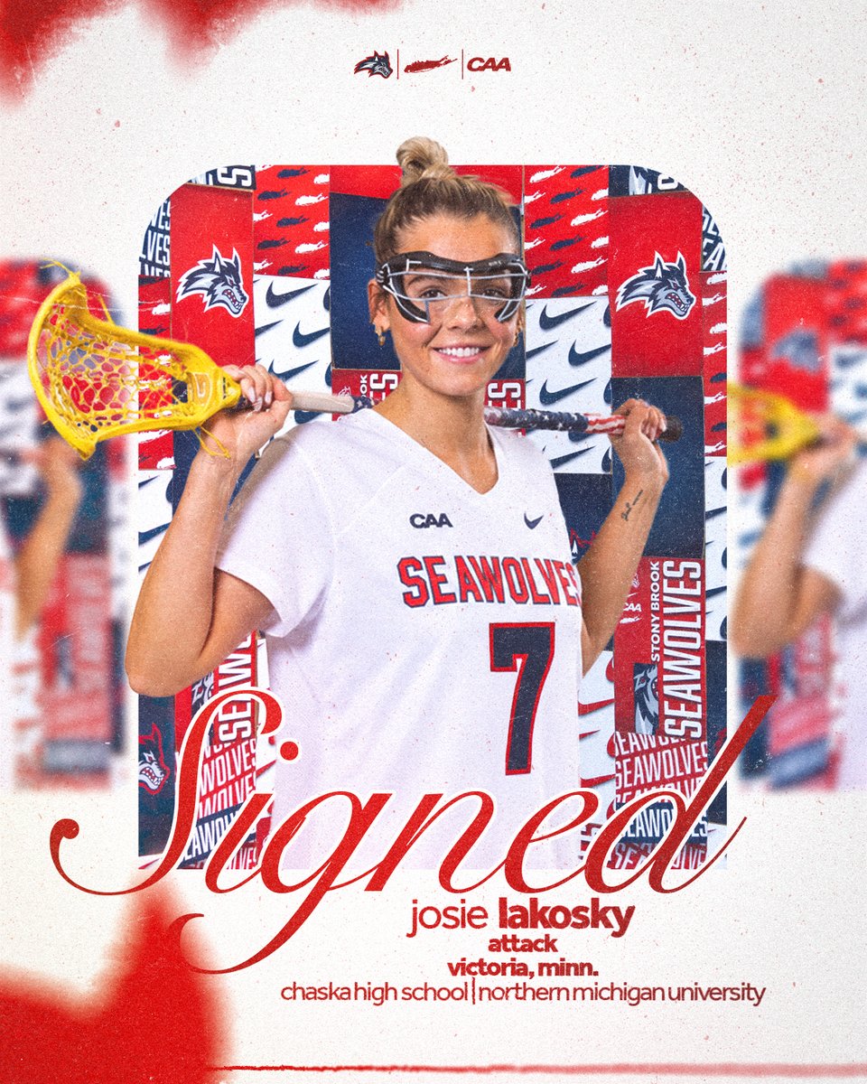 StonyBrookWLAX's tweet photo. Another stud heading to Long Island ๐ฅ
๐บ Josie Lakosky
๐ Victoria, Minn.
๐ฅ Northern Michigan (transfer)
๐๐บ x #CAALax https://t.co/KZFBq8vwlJ