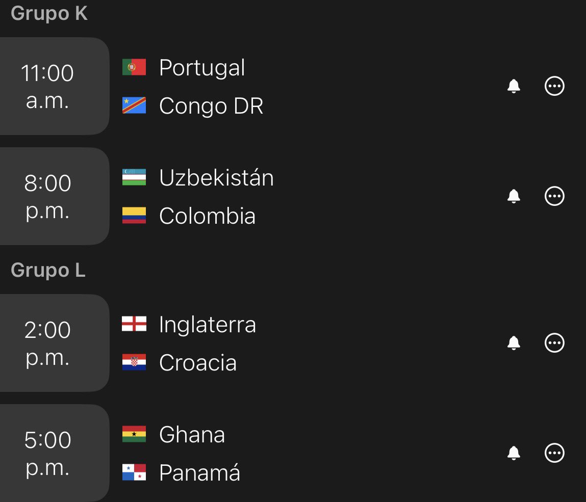 joserra_espn's tweet photo. Último día de la Jornada 1.
Hoy debutan varios de los favoritos del Mundial: Portugal de Cristiano, Inglaterra de Bellingham, Croacia de Modrić, Colombia de Luis Díaz, además de Panamá y Ghana. Dejen sus pronósticos. https://t.co/iD3LIcusuz