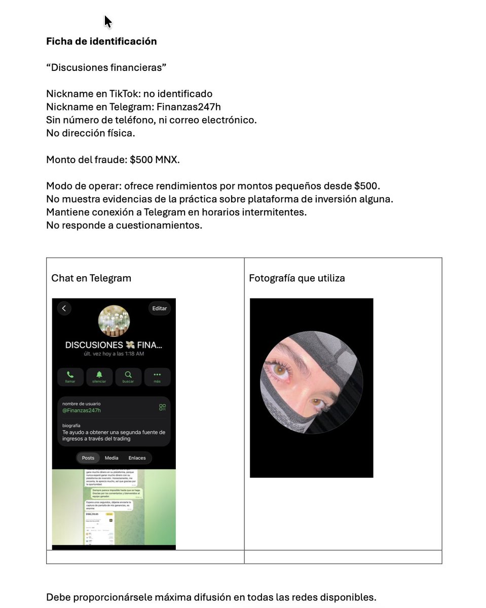 ipsoj_'s tweet photo. Máxima difusión. #Fraude #cdmx #Pachuca #Inversiones policia cibernetica https://t.co/jcGgFgBzTG
