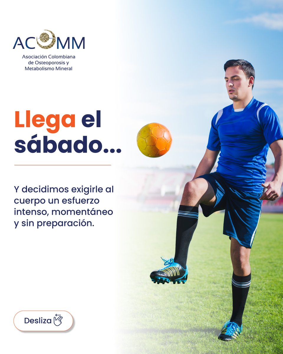 AcommOficial's tweet photo. ¿Has jugado partidos con la intensidad de una “final del mundial de fútbol”, luego de una semana trabajando sentado?

Desliza las imágenes y descubre cómo se generan las lesiones deportivas y una sencilla regla para evitarlas.

#ACOMM #SaludÓsea #MedicinaDeportiva #SaludMuscular https://t.co/wEr7beUbJb