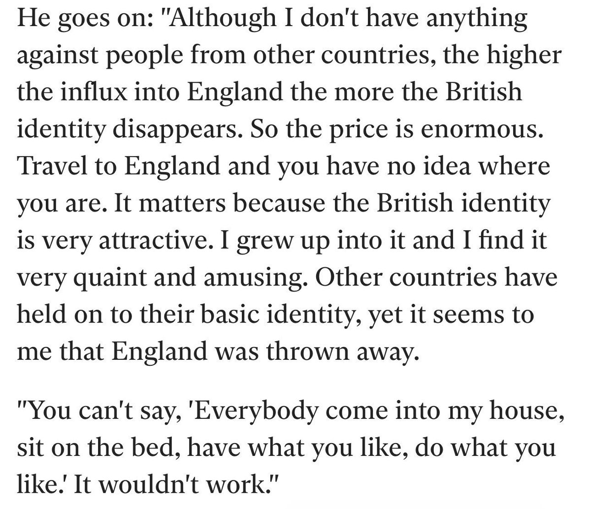 jmasseypoet's tweet photo. Morrissey said this in 2007 and was labeled a “racist,” a smear that follows him wherever he goes. But he was right. He sounded the alarm and paid dearly for it. 

“It seems to me that England was thrown away.” https://t.co/UNrwGrN8ay