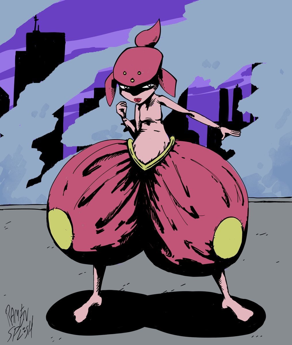 RamenSploosh's tweet photo. daily pokemon doodle 308 - Medicham in the style of DC comic's artist, Tim Sale (LATE) https://t.co/6vZjDd4GFB