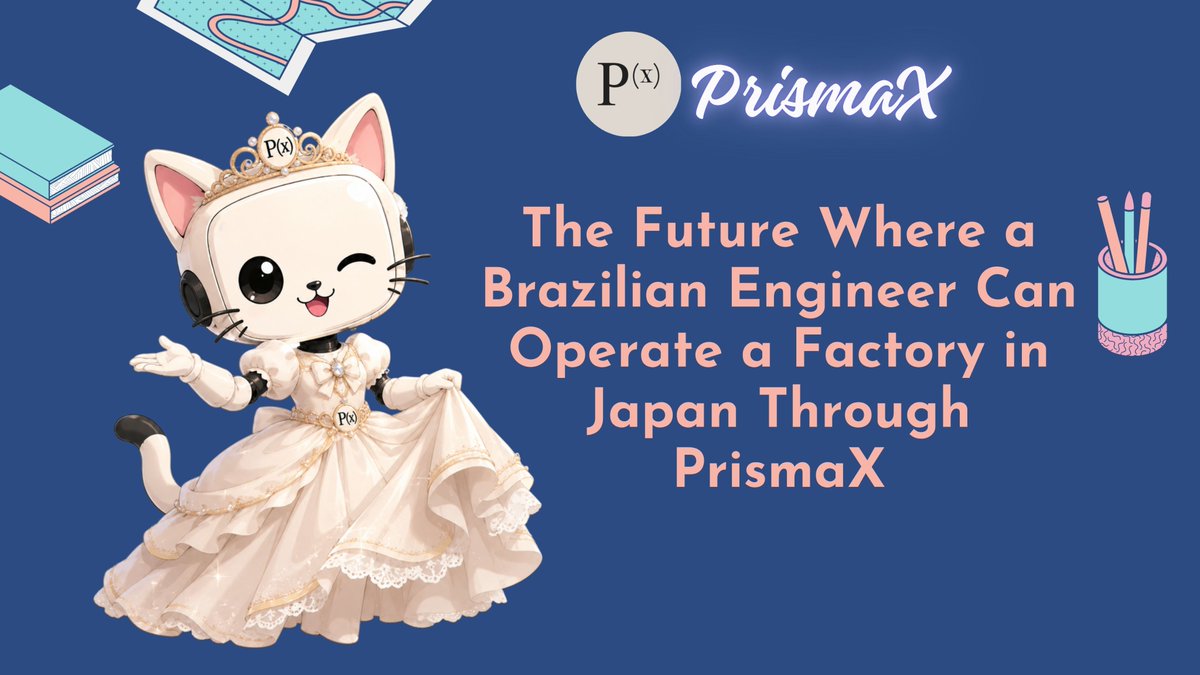 dan_linn's tweet photo. The Future Where a Brazilian Engineer Can Operate a Factory in Japan Through @PrismaXai 

1/For most of human history, work was tied to location.

If a factory was in Japan, you had to be in Japan.

If a machine was in Germany, you had to be in Germany.

Geography determined opportunity.

PrismaX is helping break that rule.

2/The internet allowed information to travel instantly.

AI allowed knowledge to scale instantly.

The next leap is allowing physical work to travel instantly.

That's the future embodied AI is moving toward.

And PrismaX is building the infrastructure to make it possible.

3/ Imagine a skilled engineer in Brazil.

Thousands of miles away, a factory robot in Japan encounters a problem.

Traditionally, solving that issue would require local staff, travel costs, delays, and downtime.

With PrismaX, expertise can be delivered remotely.

In real time.

4/ This isn't science fiction.

It's the logical evolution of teleoperation.

Human intent is transmitted digitally.

A robot executes the action physically.

Distance becomes irrelevant.

Knowledge becomes global.

5/ But here's the truly important part:

The value isn't just the completed task.

Every interaction generates data.

Every movement teaches machines.

Every solution becomes training material for future AI systems.

6/ That's what makes PrismaX different.

Most remote control systems stop after execution.

PrismaX turns execution into intelligence.

Human expertise doesn't disappear after the task is done.

It becomes part of a growing machine-learning network.

7/ Think about the implications.

A logistics expert in Singapore.

A technician in Brazil.

A robotics specialist in Germany.

An operator in Vietnam.

All contributing knowledge to machines operating around the world.

Not through migration.

Not through relocation.

Through infrastructure.

8/ For decades, globalization moved people to jobs.

The next phase may move jobs to people.

Physical tasks can be performed remotely through connected robotic systems.

Expertise becomes borderless.

Opportunity becomes global.

9/ This creates a powerful flywheel:

Human expertise → Robot action → Data generation → AI improvement → Smarter robots

Then the cycle repeats.

Every participant strengthens the network.

Every task makes the system more capable.

10/ The robotics industry has always struggled with one challenge:

How do you scale real-world experience?

PrismaX offers a compelling answer:

Connect the world's talent directly to the world's machines.

11/ This is bigger than robotics.

It's about unlocking human potential regardless of geography.

The best person for a task may not live next door.

They may live on the other side of the planet.

PrismaX helps make that expertise accessible.

12/ The future won't be defined by where people are.

It will be defined by what they know.

And in a world of connected robots, knowledge can travel instantly while machines do the physical work.

13/ The internet connected computers.

Cloud connected software.

AI connected intelligence.

PrismaX is helping connect human expertise to the physical world.

And when that happens at scale, borders stop being barriers.

They become coordinates on a map.

14/ A decade from now, it may feel normal for a Brazilian engineer to operate equipment in Japan, train robots in Germany, and contribute to AI systems in the United States all in the same day.

Today, that sounds futuristic.

Tomorrow, it may simply be infrastructure.

And PrismaX is building toward that future.