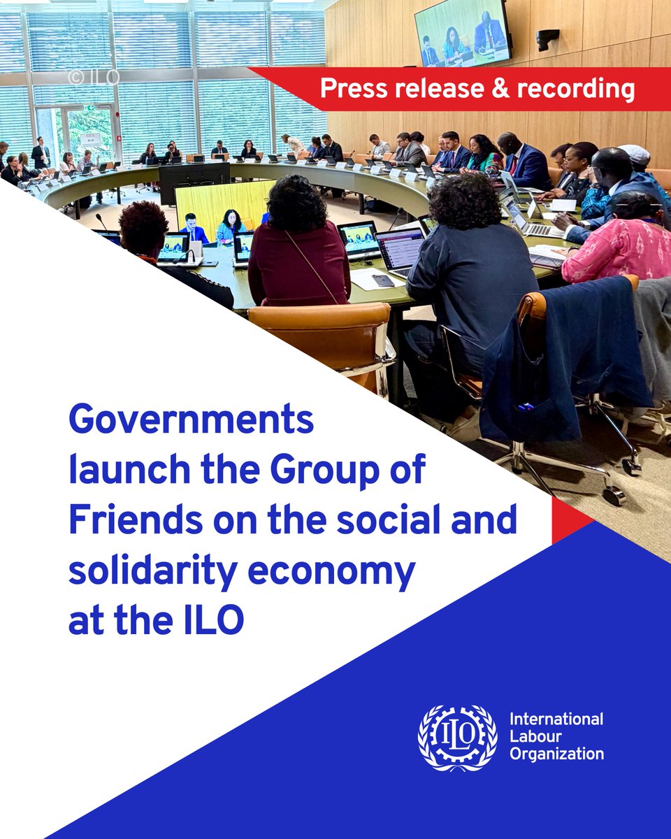 ilocoopsse's tweet photo. Governments met at the @ILO to launch the Group of Friends on the #SSE, a voluntary platform for intergovernmental cooperation to advance decent work, sustainable development and social justice.

🔗https://t.co/opdd8Vw7wM https://t.co/tdMvJrvR0F