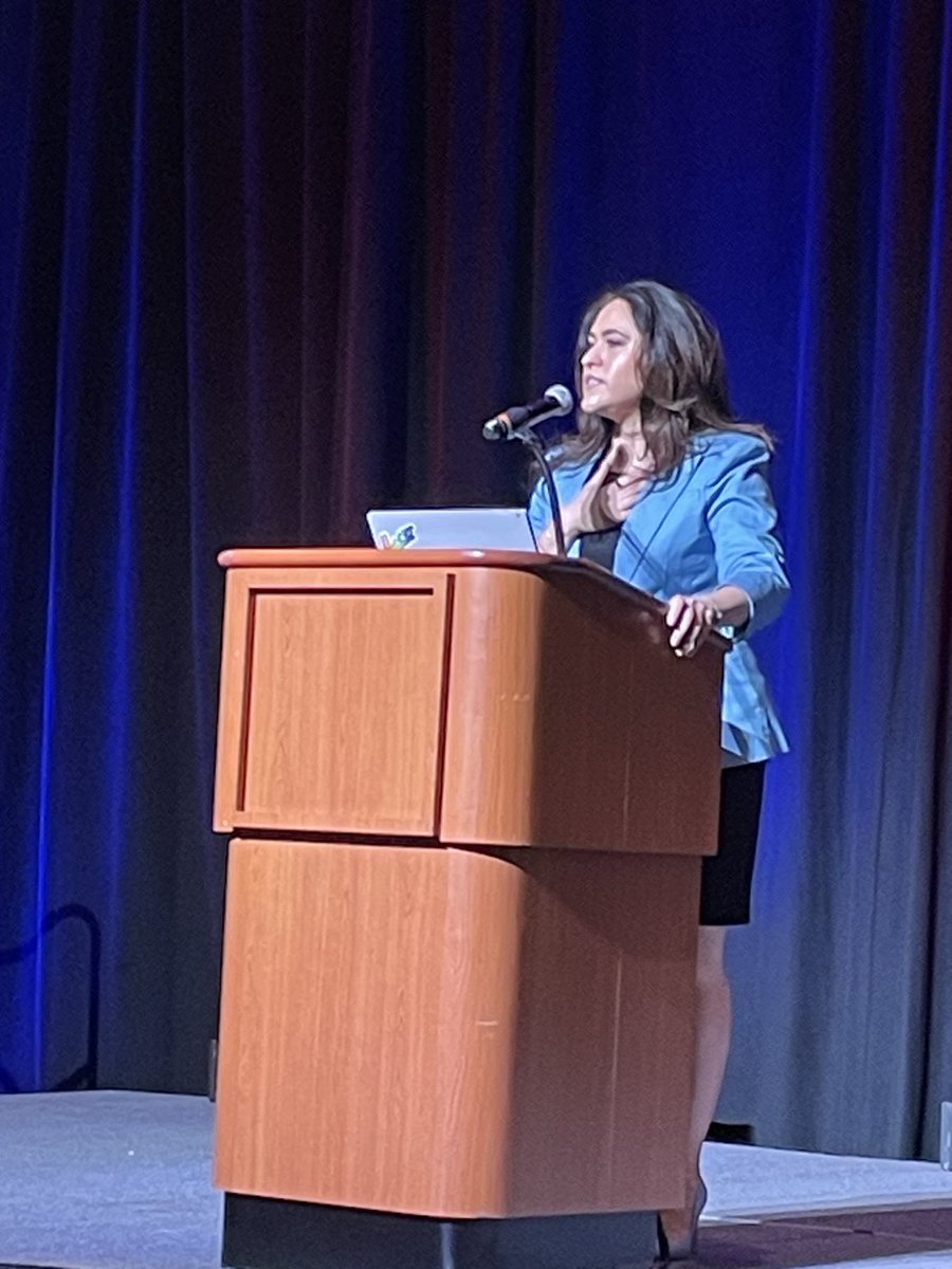 GretchenOSV's tweet photo. Montse Alvarado, newly appointed prefect for the Vatican Dicastery for Communications and outgoing president and COO for @EWTNews, takes the stage at the Catholic Media Conference in Atlantic City to a standing ovation from her peers. She reminded her colleagues that we would always be united in the Eucharist, she asked for prayers for her predecessor, Dr. Paulo Ruffini, who is due to arrive in AC tonight, and she asked for prayers for herself as she enters this new season.