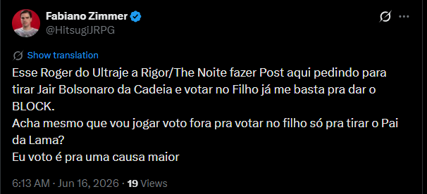 roxmo's tweet photo. Pode crer, uma causa maior: deixar o mequetrefe continuar roubando e o STF continuar mandando, oprimindo e censurando. https://t.co/7z2XuyEbGQ