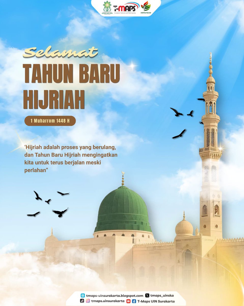 tmaps_uinska's tweet photo. ✨ SELAMAT TAHUN BARU HIJRIAH✨

“Barang siapa yang hari ini lebih baik dari hari kemarin, maka ia termasuk orang yang beruntung.”

🟰🟰🟰🟰🟰🟰🟰🟰🟰🟰🟰🟰🟰🟰🟰

#TMAPS2026
#INSPIREYOURLIFE
#IMPACTTOGETHER 
#IMPACTEAM

Join with our media:

https://t.co/XvXi3dElaK... https://t.co/oPNww7HoBF