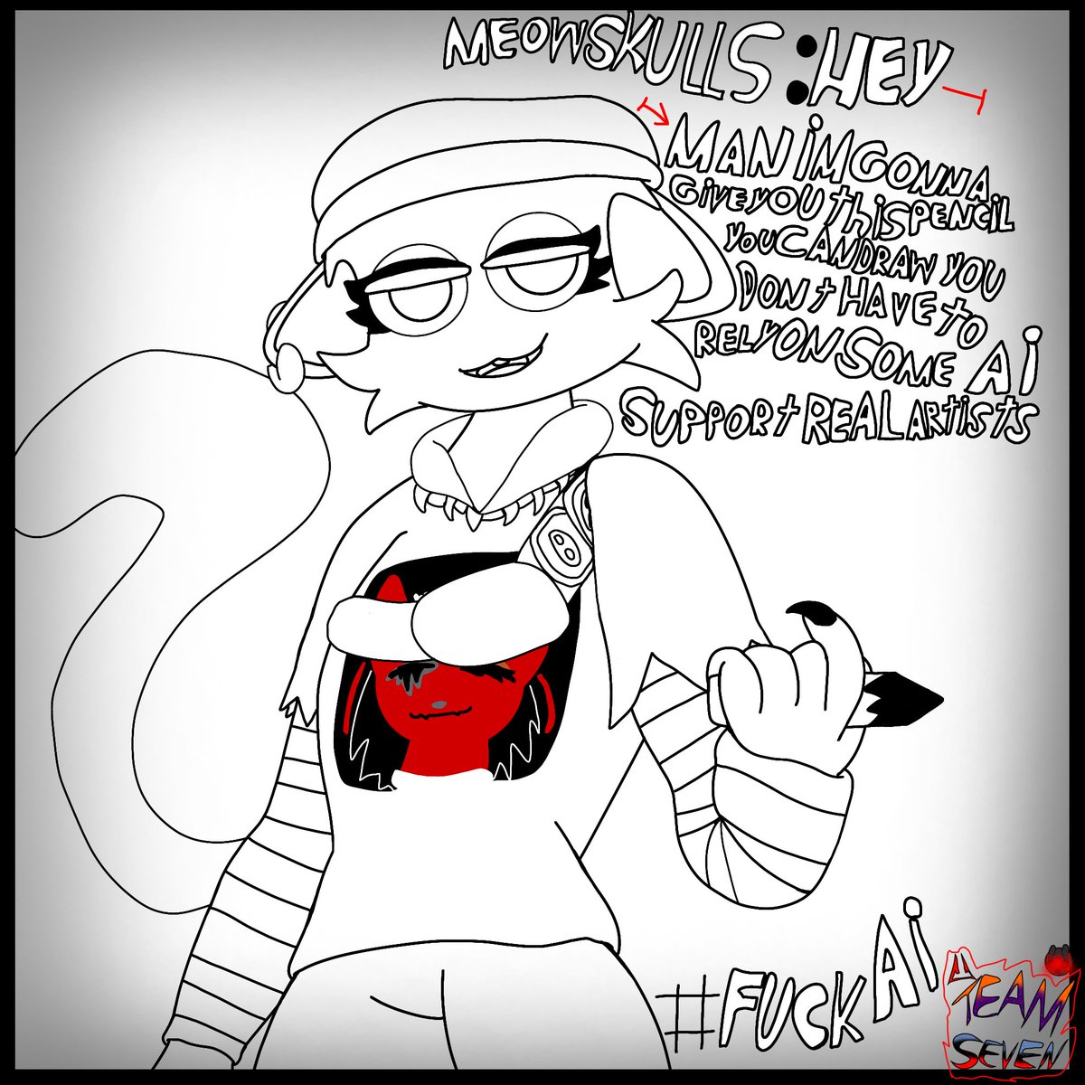 jak_proctor's tweet photo. Heres just a Reminder
#FuckAi #SupportRealArtist #Meowskulls https://t.co/eiU4t8wsmg